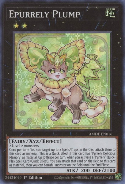 Epurrely Plump trading card from Amazing Defenders Epurrely Plump - Amazing Defenders YuGiOh trading card