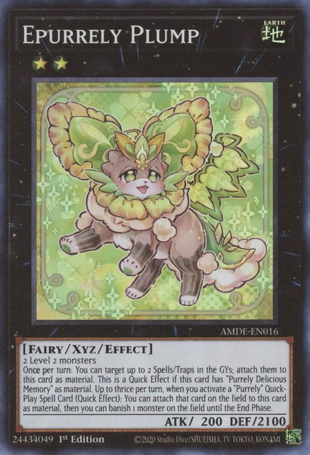 Epurrely Plump - Amazing Defenders YuGiOh trading card