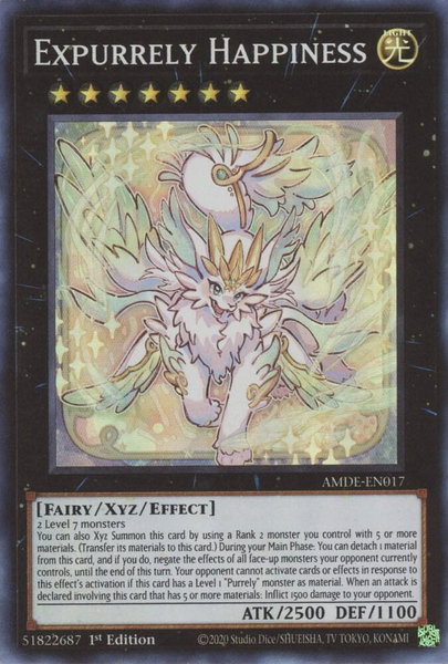 Expurrely Happiness trading card from Amazing Defenders Expurrely Happiness - Amazing Defenders YuGiOh trading card