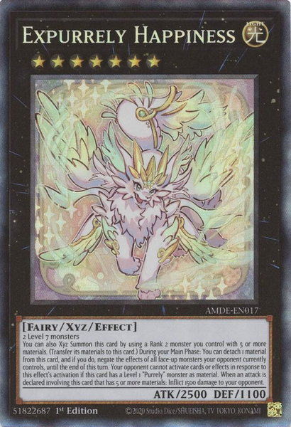 Expurrely Happiness (CR) trading card from Amazing Defenders Expurrely Happiness (CR) - Amazing Defenders YuGiOh trading card