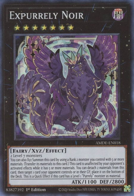 Expurrely Noir - Amazing Defenders YuGiOh trading card