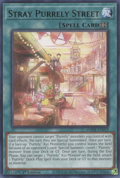 Stray Purrely Street - Amazing Defenders YuGiOh trading card