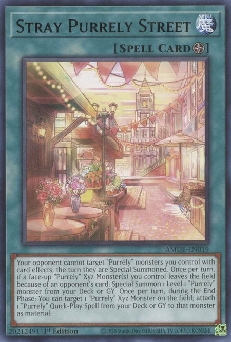 Stray Purrely Street - Amazing Defenders YuGiOh trading card