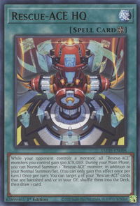 Rescue-ACE HQ - Amazing Defenders (AMDE) #AMDE-EN008 - Rare YuGiOh Trading Card