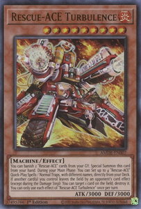 Rescue-ACE Turbulence - Amazing Defenders (AMDE) #AMDE-EN007 - Ultra Rare YuGiOh Trading Card