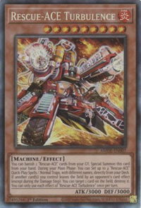 Rescue-ACE Turbulence (CR) - Amazing Defenders (AMDE) #AMDE-EN007 - Collector's Rare YuGiOh Trading Card
