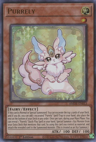 Purrely - Amazing Defenders YuGiOh trading card