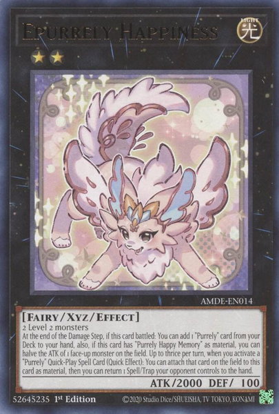 Epurrely Happiness trading card from Amazing Defenders Epurrely Happiness - Amazing Defenders YuGiOh trading card