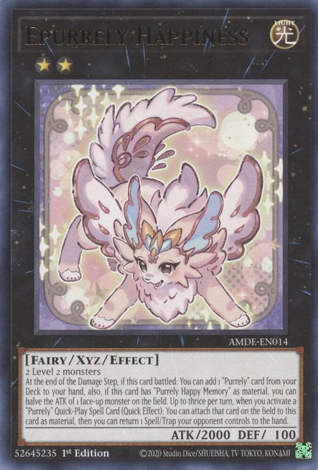 Epurrely Happiness - Amazing Defenders YuGiOh trading card