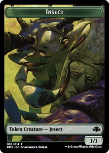 Insect // Bird Double-Sided Token - Dominaria Remastered (DMR) #10 // 1 - Token Magic: The Gathering Trading Card