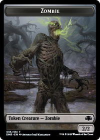 Zombie // Squirrel Double-sided Token - Dominaria Remastered (DMR) #5 // 13 - Token Magic: The Gathering Trading Card