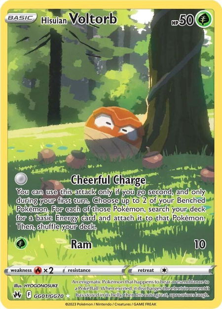 Hisuian Voltorb - Crown Zenith: Galarian Gallery Pokémon trading card