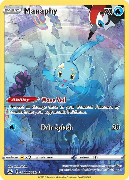Manaphy - Crown Zenith: Galarian Gallery Pokémon trading card