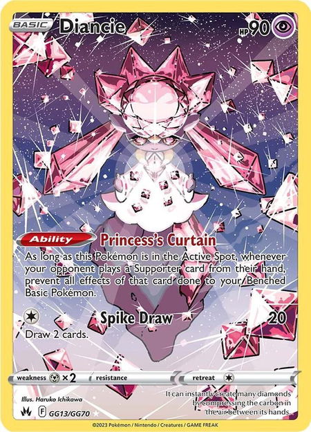 Diancie - Crown Zenith: Galarian Gallery Pokémon trading card