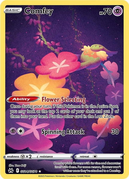 Comfey trading card from Crown Zenith: Galarian Gallery Comfey - Crown Zenith: Galarian Gallery Pokémon trading card