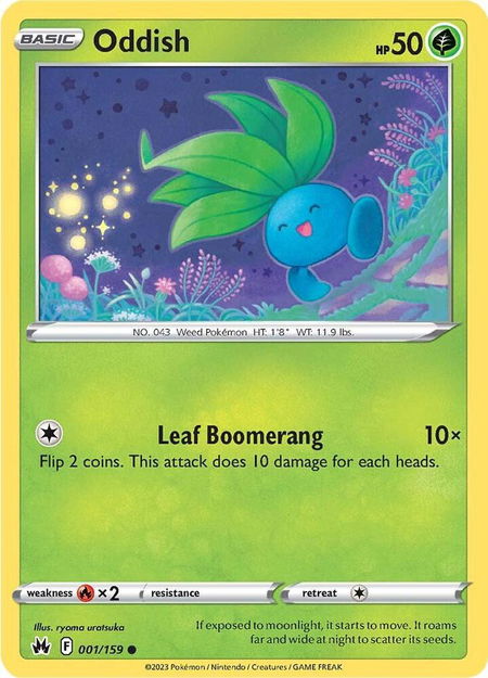 Oddish - Crown Zenith Pokémon trading card