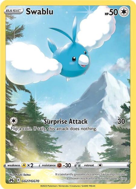 Swablu - Crown Zenith: Galarian Gallery Pokémon trading card