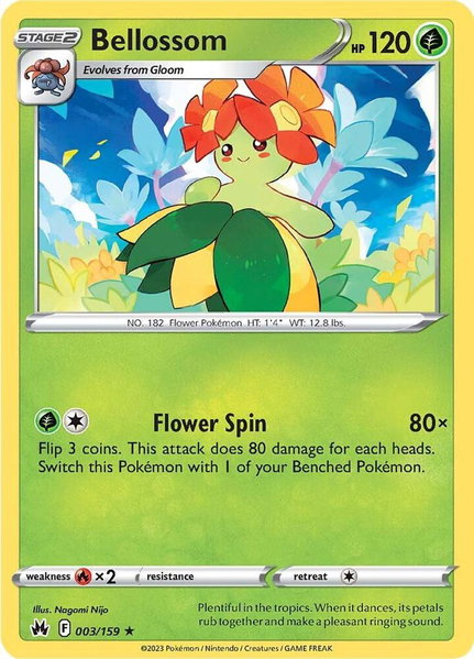 Bellossom - SWSH: Crown Zenith Pokémon trading card