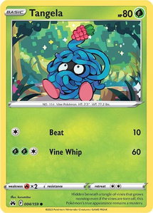 Tangela - SWSH: Crown Zenith (CRZ) #004/159 - Common Pokémon Trading Card