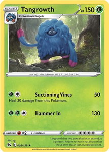 Tangrowth - SWSH: Crown Zenith (CRZ) #005/159 - Rare Pokémon Trading Card