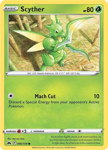 Scyther - Crown Zenith Pokémon trading card