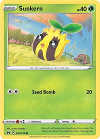 Sunkern - Crown Zenith (CRZ) #007/159 - Common Pokémon Trading Card