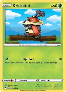 Kricketot - SWSH: Crown Zenith (CRZ) #010/159 - Common Pokémon Trading Card