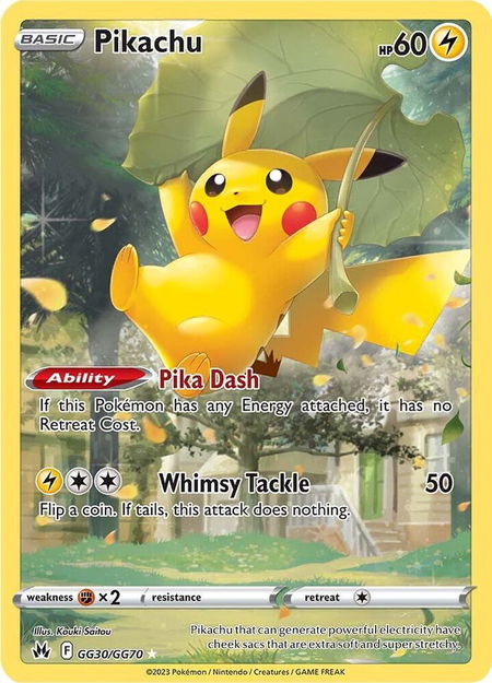 Pikachu - Crown Zenith: Galarian Gallery Pokémon trading card