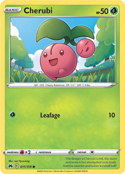 Cherubi - SWSH: Crown Zenith Pokémon trading card