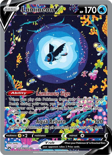Lumineon V - Crown Zenith: Galarian Gallery Pokémon trading card