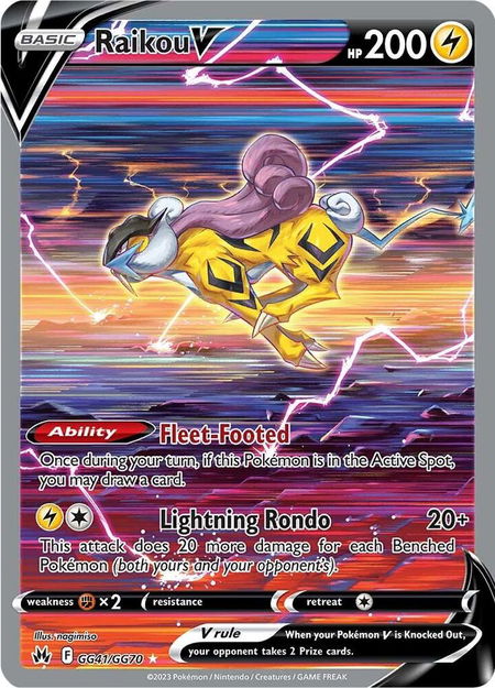 Raikou V - Crown Zenith: Galarian Gallery Pokémon trading card