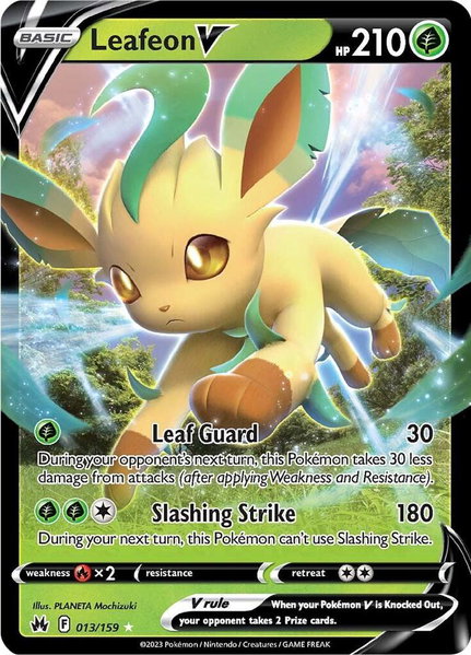 Leafeon V - SWSH: Crown Zenith Pokémon trading card