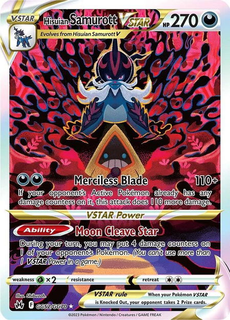 Hisuian Samurott VSTAR - Crown Zenith: Galarian Gallery Pokémon trading card