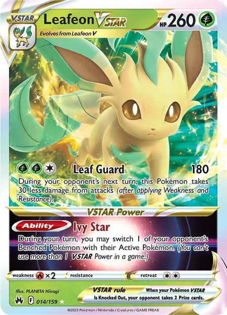 Leafeon VSTAR - Crown Zenith Pokémon trading card