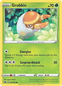 Grubbin - SWSH: Crown Zenith (CRZ) #015/159 - Common Pokémon Trading Card