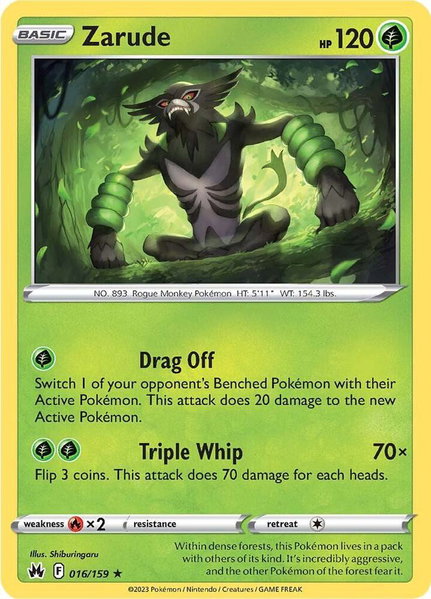 Zarude - SWSH: Crown Zenith Pokémon trading card