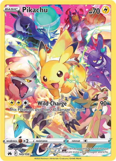 Pikachu (Secret) - Crown Zenith Pokémon trading card