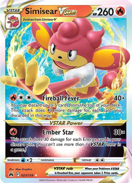 Simisear VSTAR - Crown Zenith Pokémon trading card