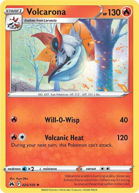 Volcarona - Crown Zenith Pokémon trading card