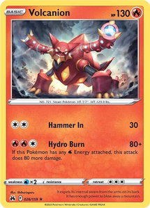 Volcanion - SWSH: Crown Zenith (CRZ) #026/159 - Holo Rare Pokémon Trading Card