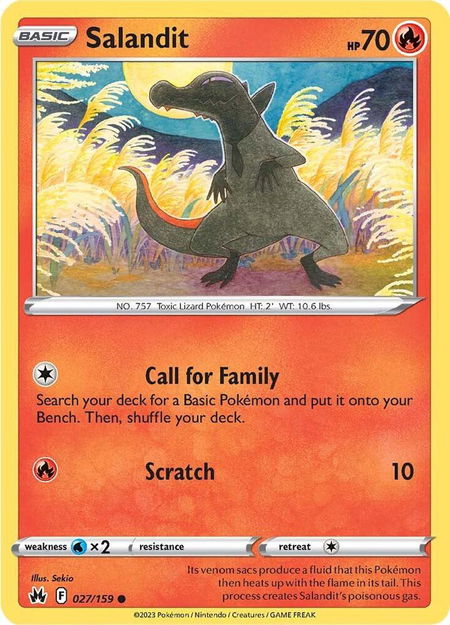Salandit - Crown Zenith Pokémon trading card