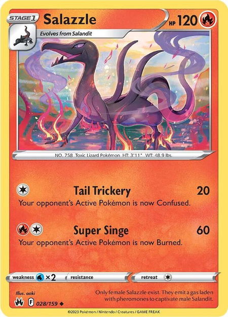 Salazzle - Crown Zenith Pokémon trading card