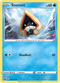 Snorunt - Crown Zenith (CRZ) #034/159 - Common Pokémon Trading Card