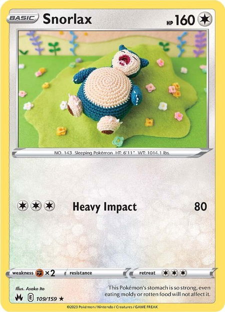 Snorlax - Crown Zenith Pokémon trading card