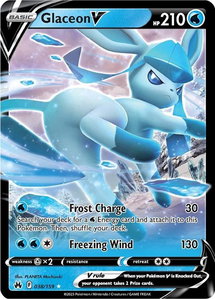 Glaceon V - SWSH: Crown Zenith (CRZ) #038/159 - Ultra Rare Pokémon Trading Card