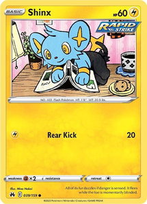 Shinx (39) - SWSH: Crown Zenith (CRZ) #039/159 - Common Pokémon Trading Card