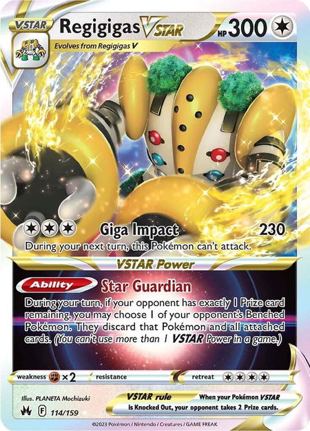 Regigigas VSTAR - Crown Zenith Pokémon trading card