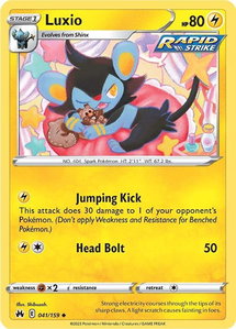 Luxio (41) - SWSH: Crown Zenith (CRZ) #041/159 - Uncommon Pokémon Trading Card