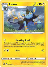 Luxio (42) - Crown Zenith (CRZ) #042/159 - Uncommon Pokémon Trading Card
