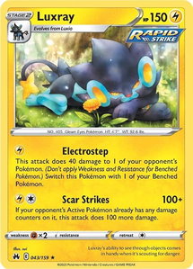 Luxray (43) - SWSH: Crown Zenith (CRZ) #043/159 - Rare Pokémon Trading Card